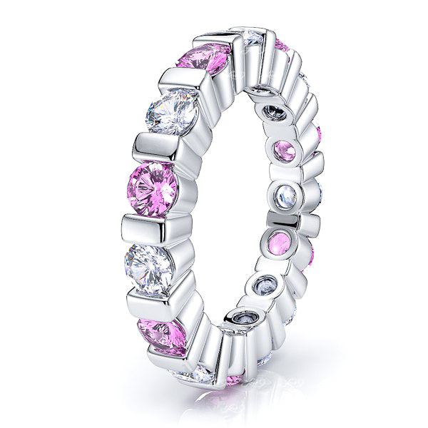 Diamond and Pink Sapphire