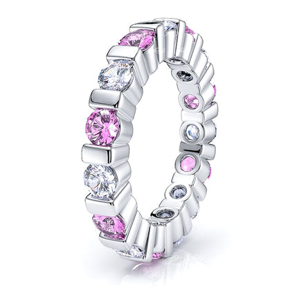 Diamond and Pink Sapphire