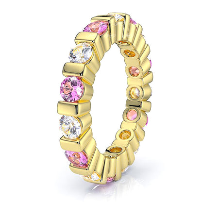 Yellow Diamond and Pink Sapphire