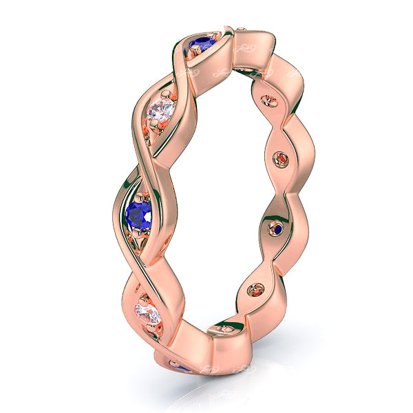 Rose Diamond and Blue Sapphire