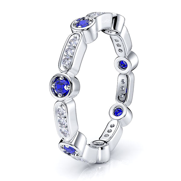Diamond and Blue Sapphire