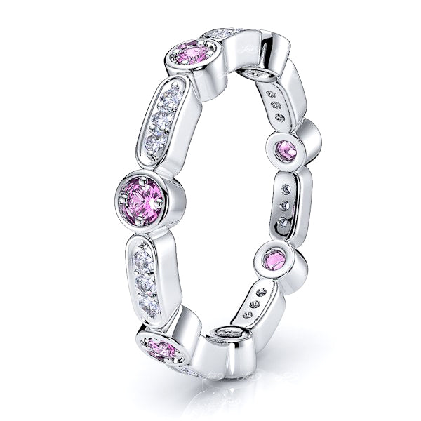 Diamond and Pink Sapphire