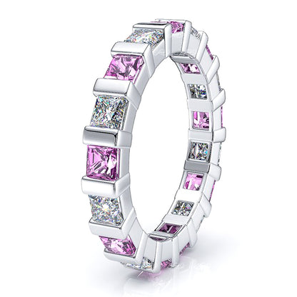White Diamond and Pink Sapphire