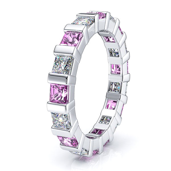 White Diamond and Pink Sapphire