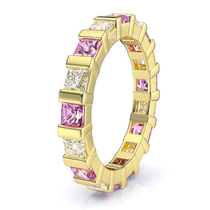 Yellow Diamond and Pink Sapphire