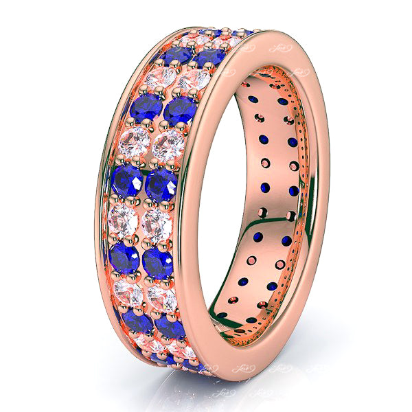 Rose Diamond and Blue Sapphire