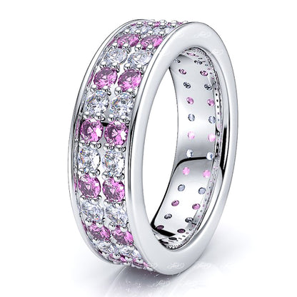Diamond and Pink Sapphire