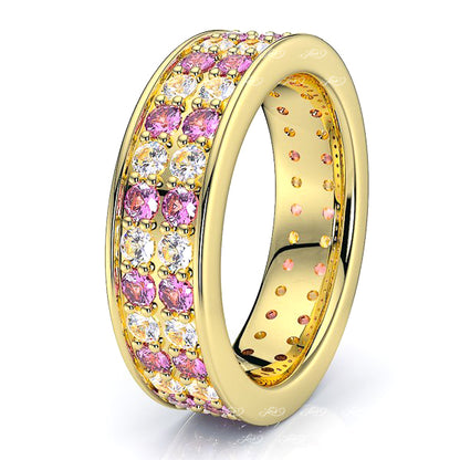 Yellow Diamond and Pink Sapphire