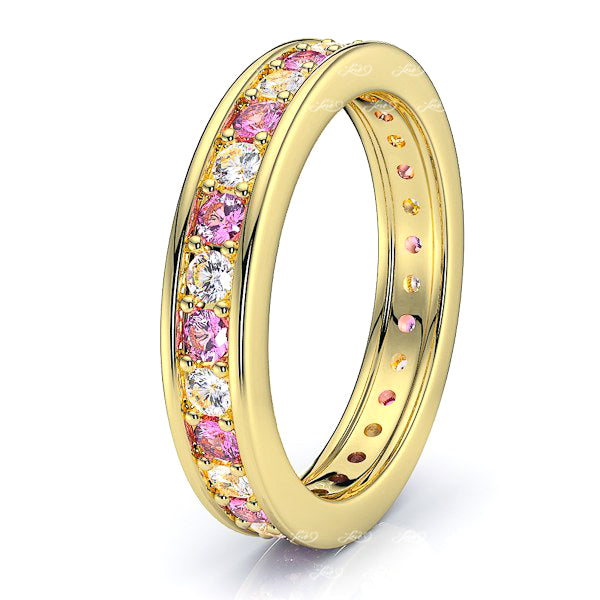 Yellow Diamond and Pink Sapphire