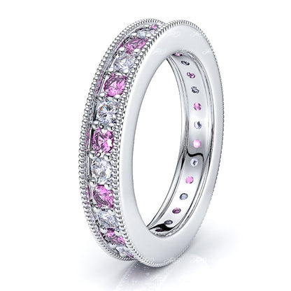 Diamond and Pink Sapphire