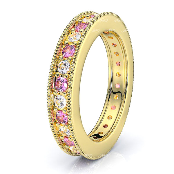 Yellow Diamond and Pink Sapphire