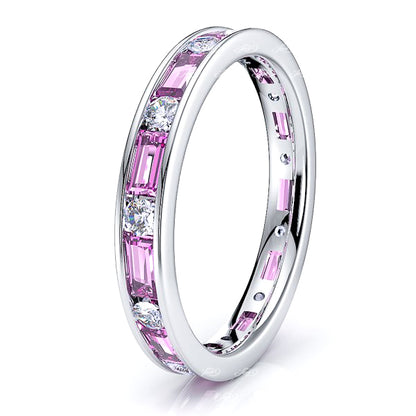 White Diamond and Pink Sapphire