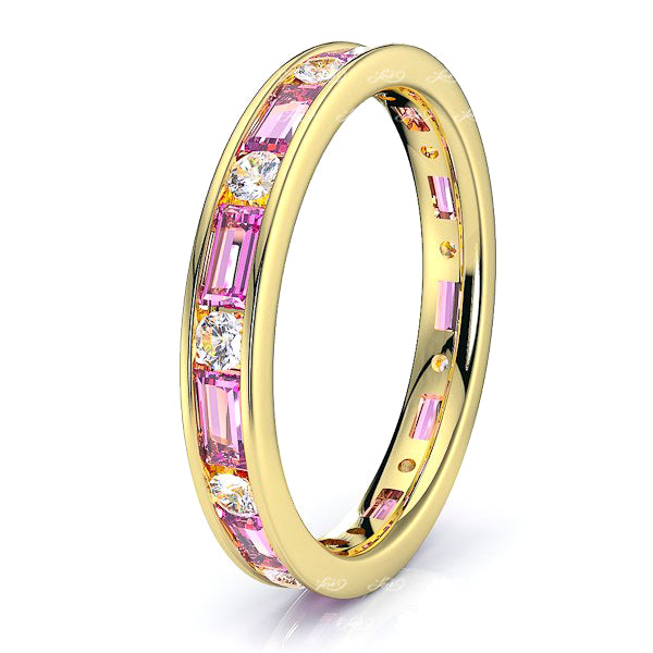 Yellow Diamond and Pink Sapphire