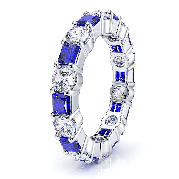 Diamond and Blue Sapphire