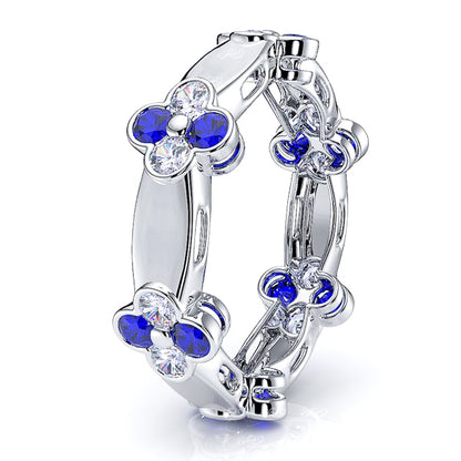 White Diamond and Blue Sapphire