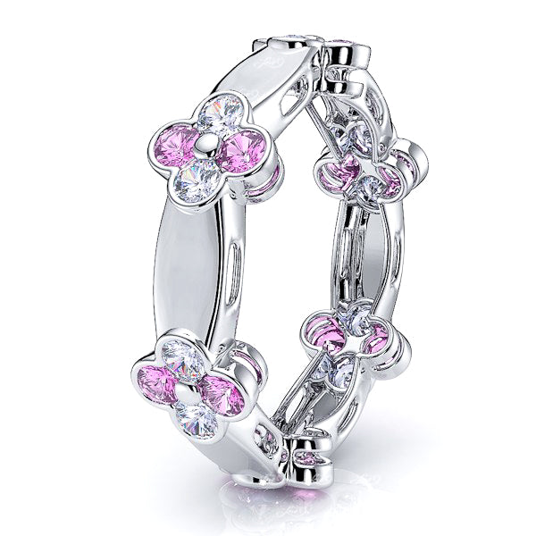 Diamond and Pink Sapphire