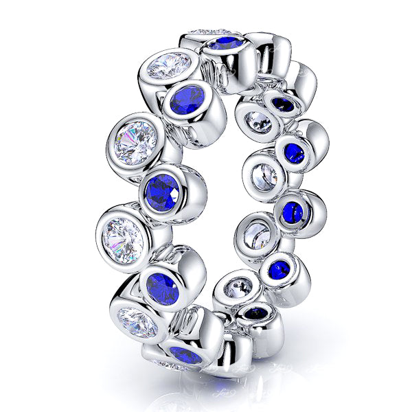 White Diamond and Blue Sapphire