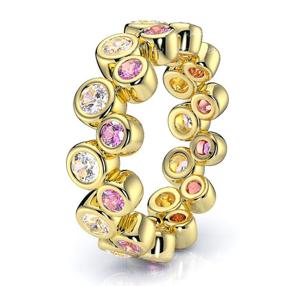 Yellow Diamond and Pink Sapphire