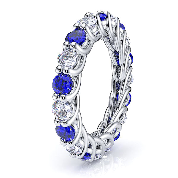 White Diamond and Blue Sapphire