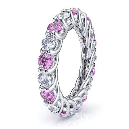 Diamond and Pink Sapphire