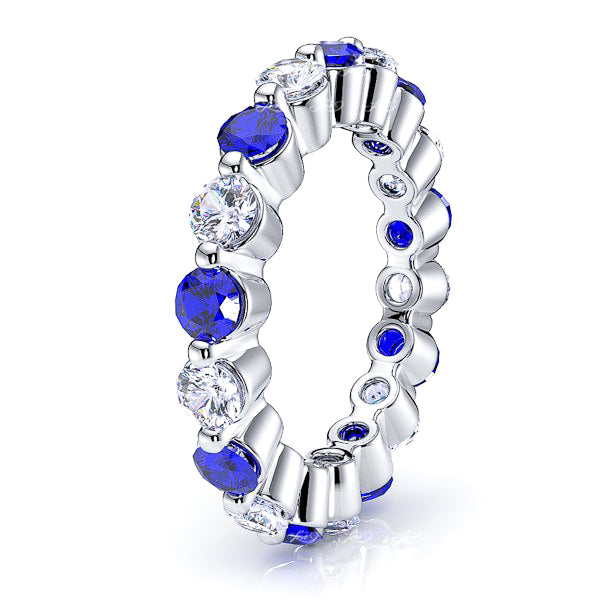 White Diamond and Blue Sapphire