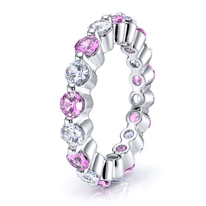 White Diamond and Pink Sapphire