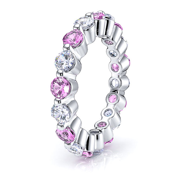 Diamond and Pink Sapphire