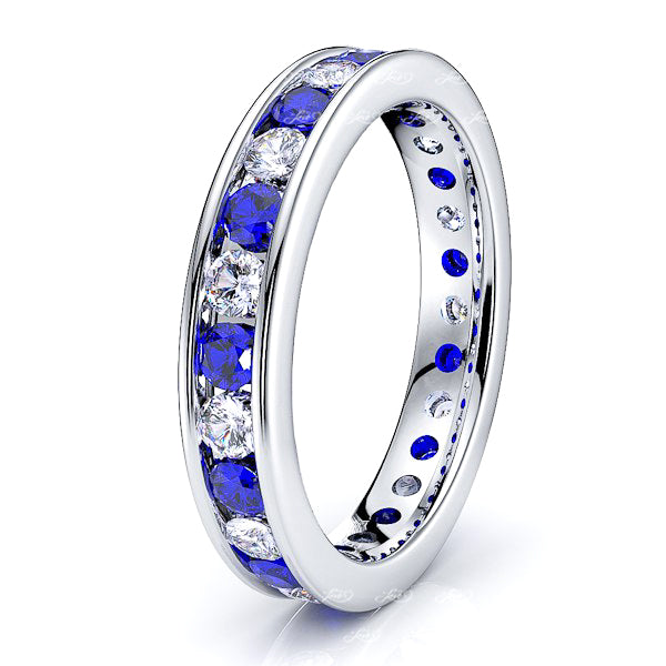 White Diamond and Blue Sapphire