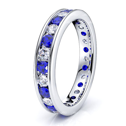 White Diamond and Blue Sapphire