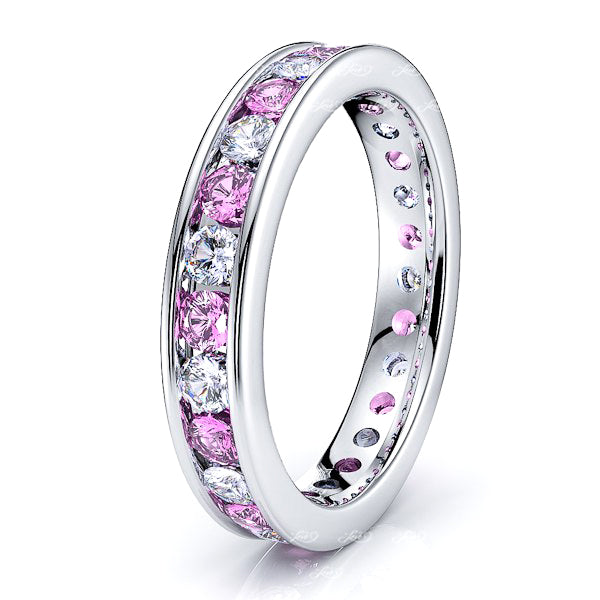 White Diamond and Pink Sapphire