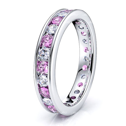 White Diamond and Pink Sapphire