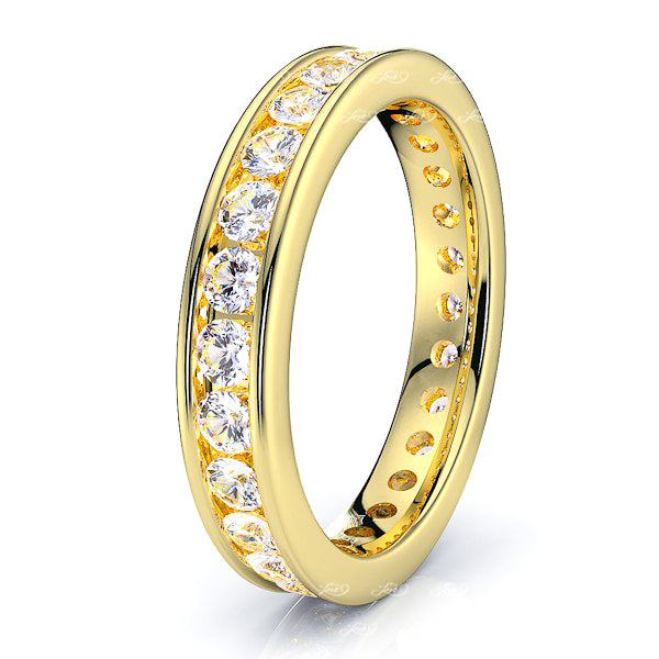 Brunhild Channel Set Wedding Women Eternity Band
