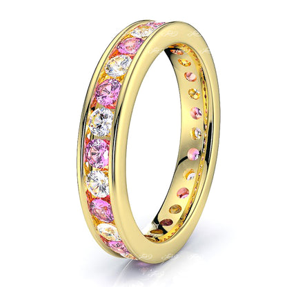 Yellow Diamond and Pink Sapphire