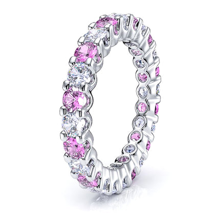 White Diamond and Pink Sapphire