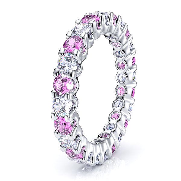 Diamond and Pink Sapphire