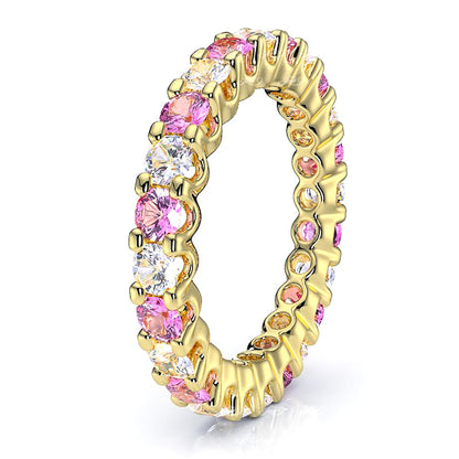 Yellow Diamond and Pink Sapphire