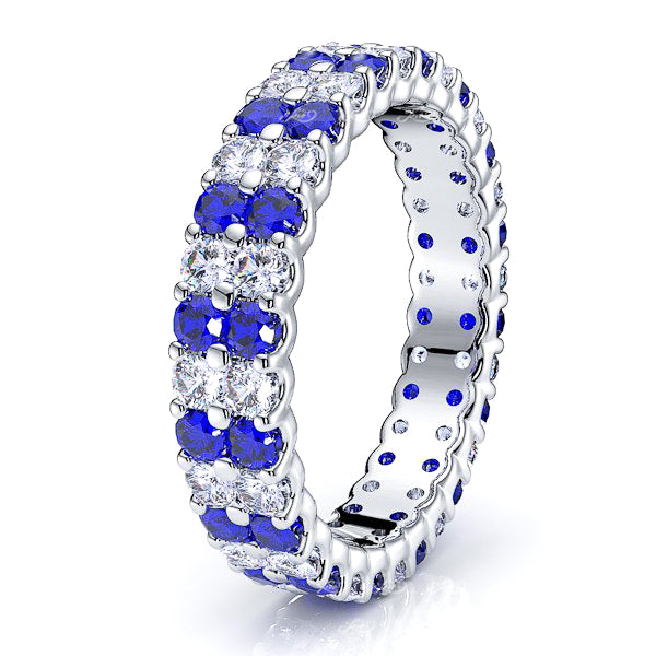 White Diamond and Blue Sapphire