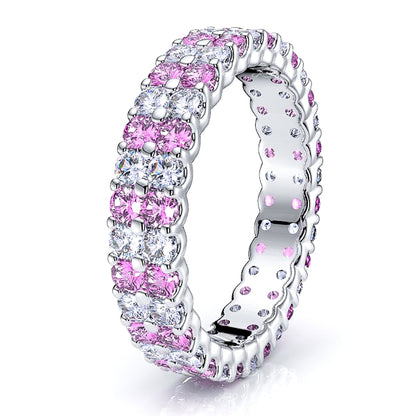 White Diamond and Pink Sapphire
