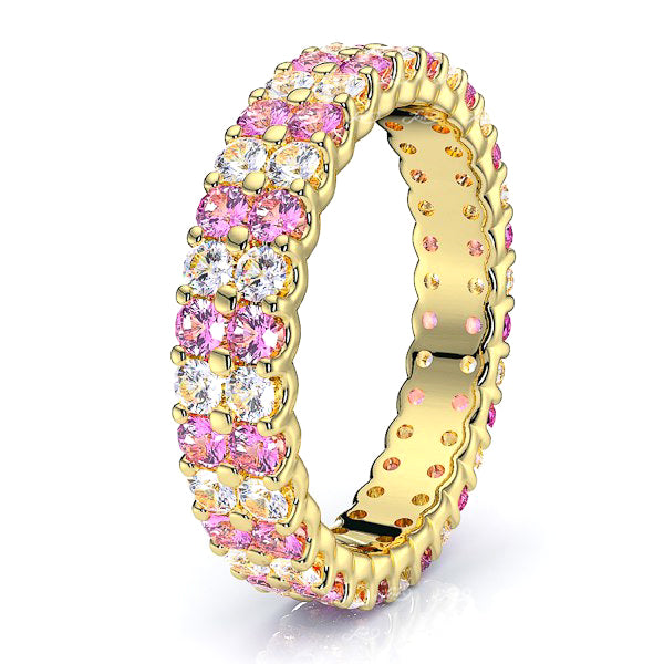 Yellow Diamond and Pink Sapphire