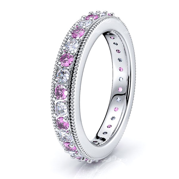 White Diamond and Pink Sapphire