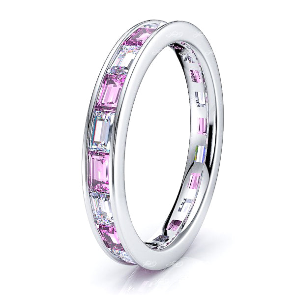 White Diamond and Pink Sapphire