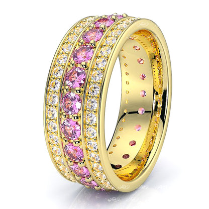 Yellow Diamond and Pink Sapphire
