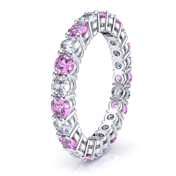 Diamond and Pink Sapphire