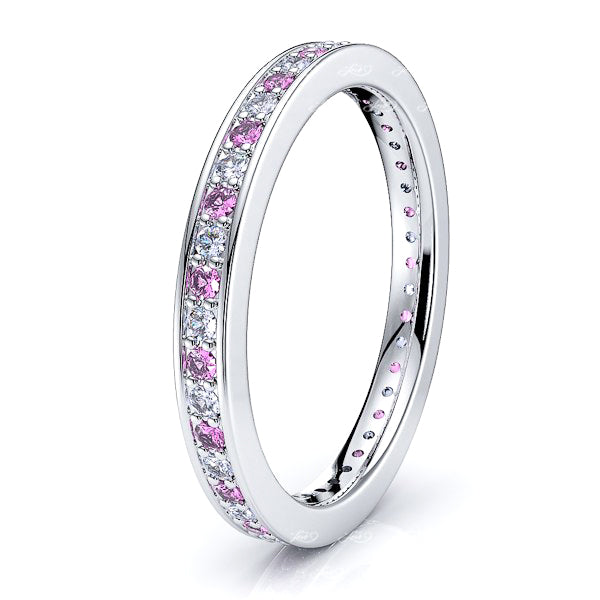 Diamond and Pink Sapphire