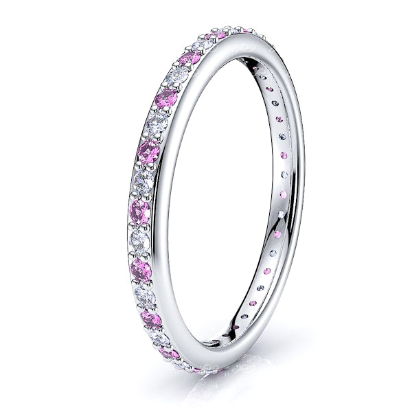 White Diamond and Pink Sapphire