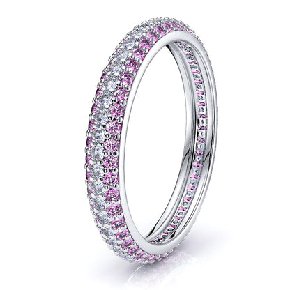 White Diamond and Pink Sapphire