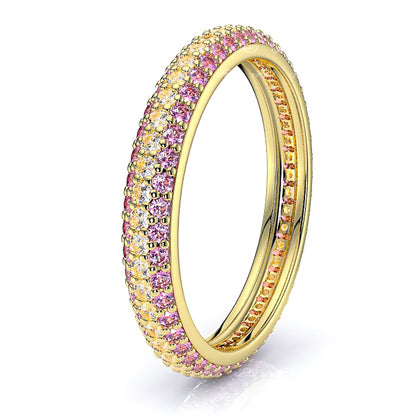 Yellow Diamond and Pink Sapphire