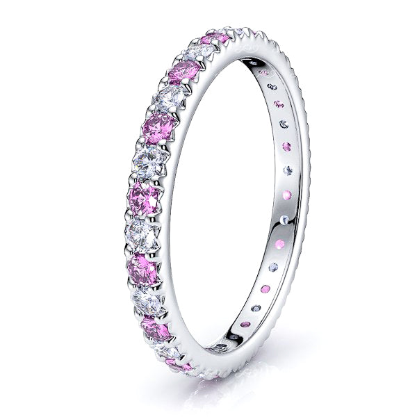 Diamond and Pink Sapphire