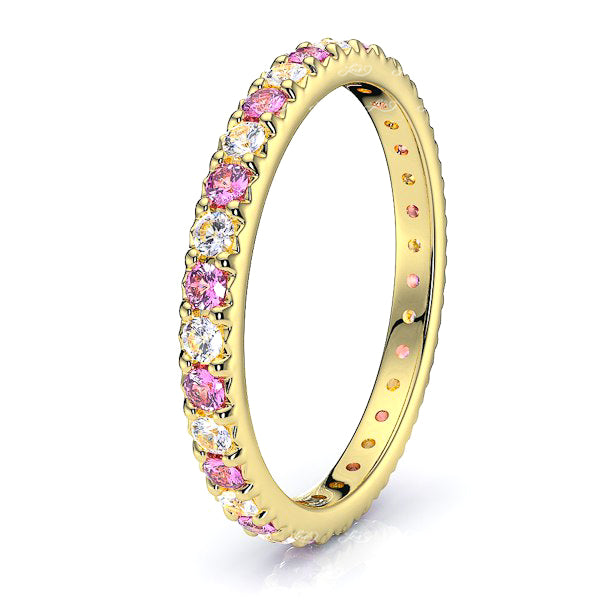 Yellow Diamond and Pink Sapphire