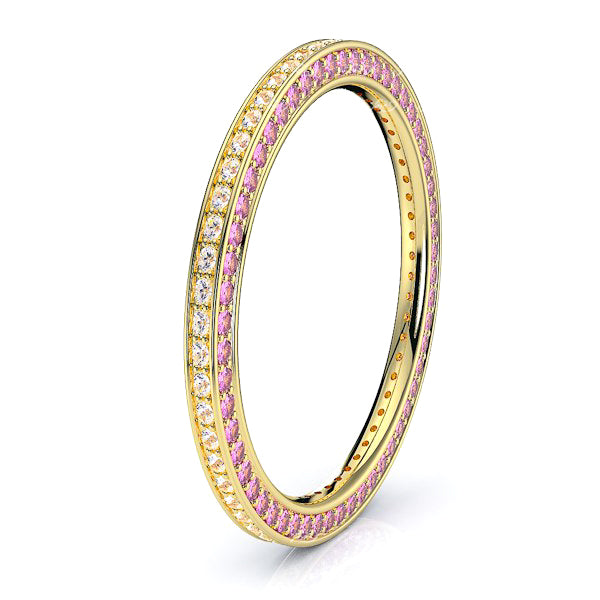 Yellow Diamond and Pink Sapphire